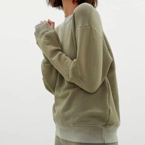 Cotton Citizen $225 Brooklyn Sweatshirt XS Vintage Basil Green Made in USA